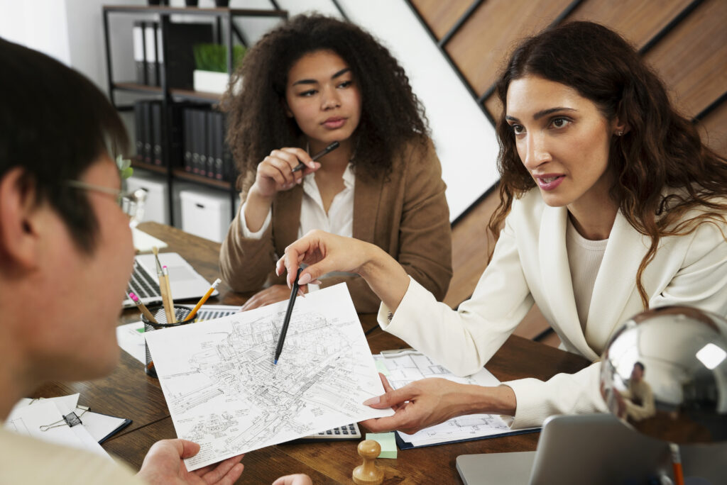 people working elegant cozy office space